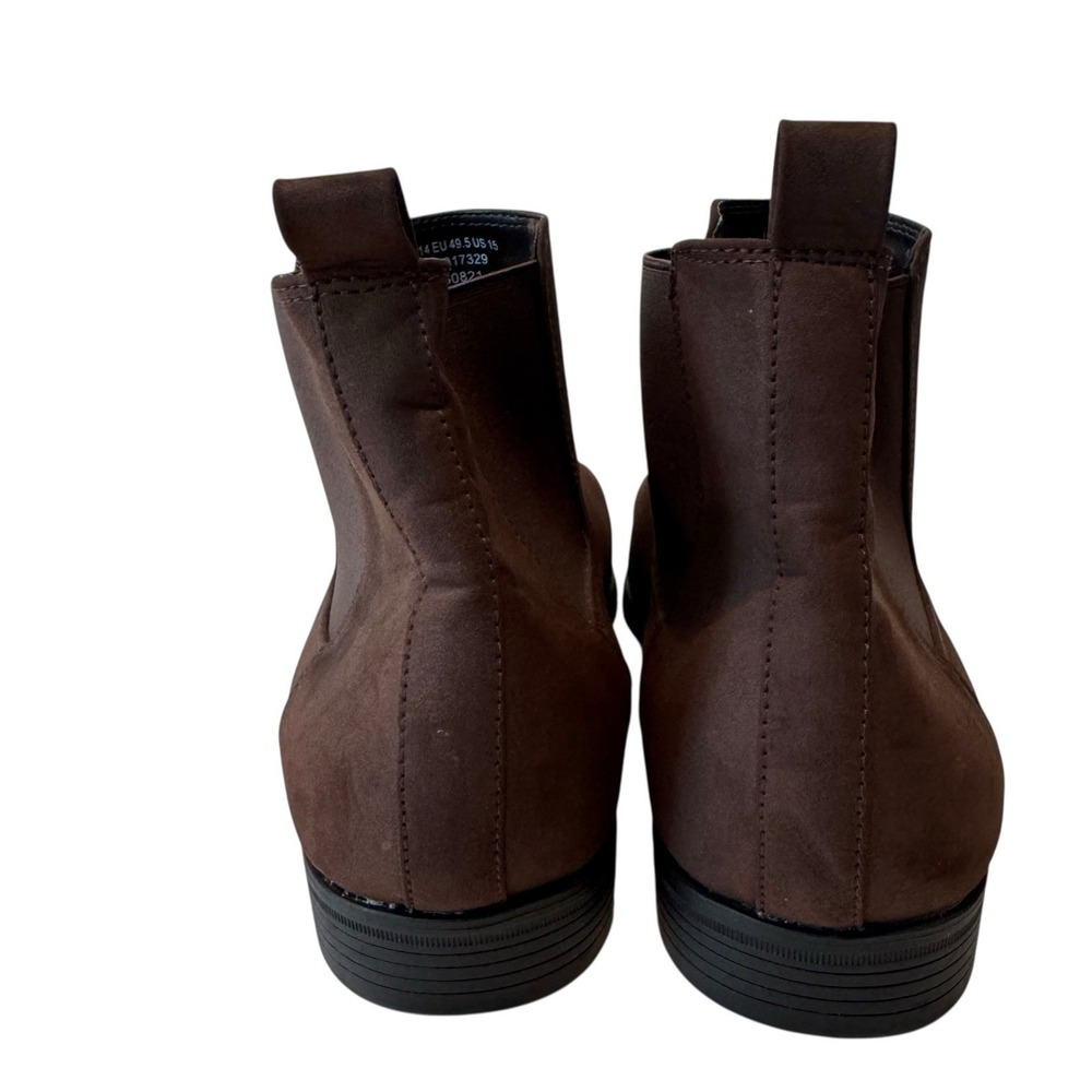 ASOS Design Chelsea Slip on Boots In Brown Suede Size 15 - Picture 5 of 10